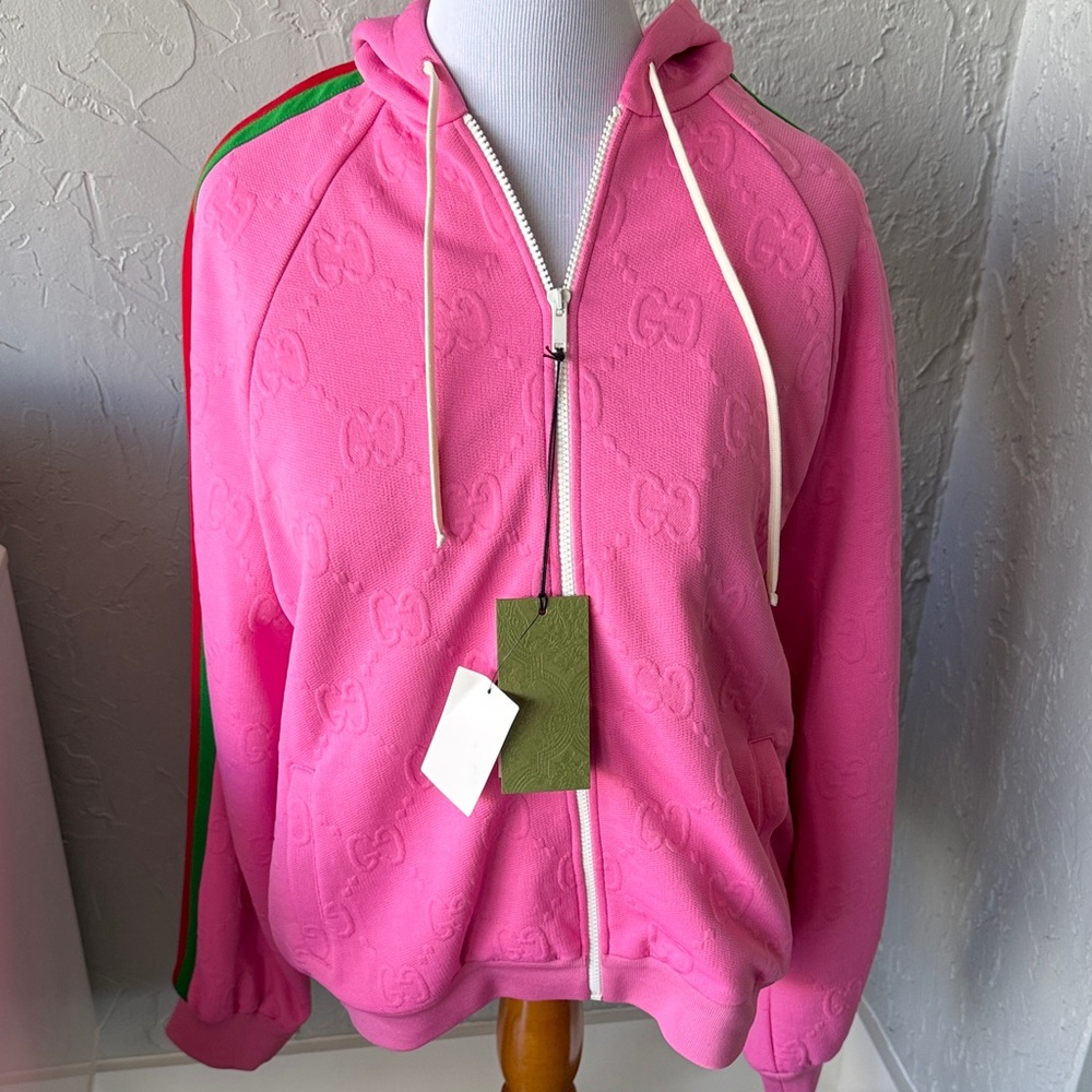 NWT, GUCCI Hooded Zip-Up Jacket, Size XL